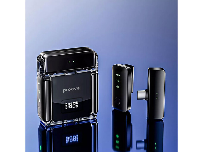 Петличний мікрофон Wireles Proove Live Type-C + Lightning black