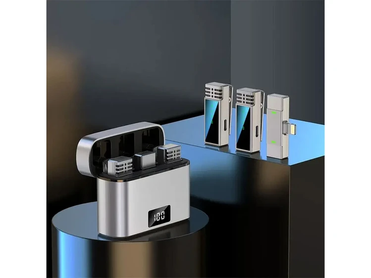 Петличний мікрофон Wireles Jmary MW-15 Lightning gray