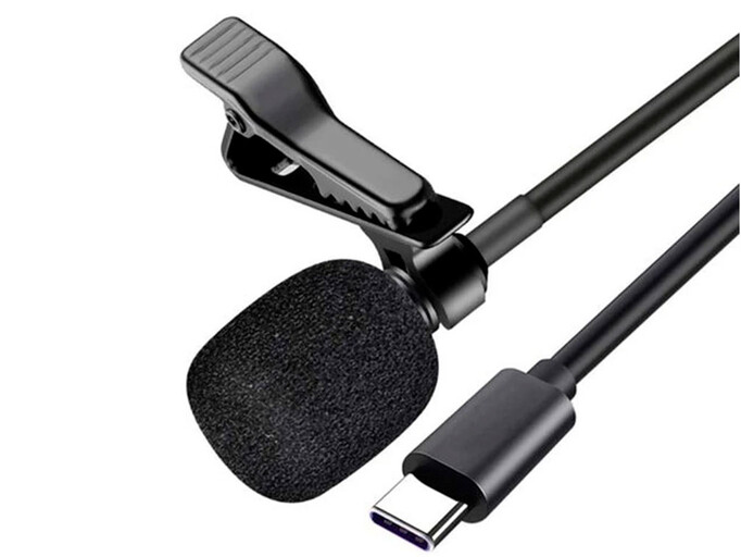 Петличный микрофон XO MKF02 Type-C (2m) black