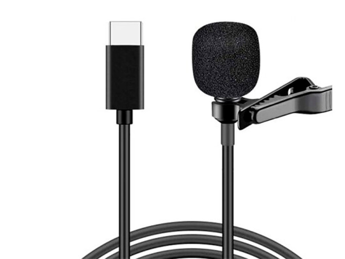 Петличный микрофон XO MKF02 Type-C (2m) black