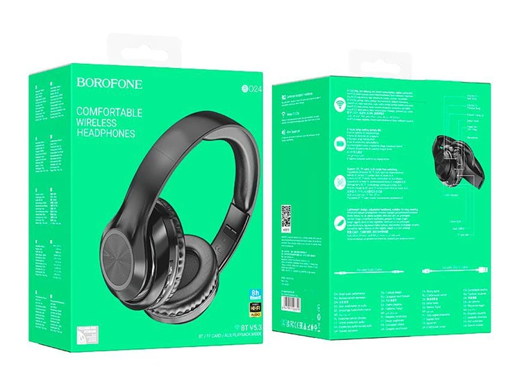 Bluetooth навушники BOROFONE BO24 Wireless black