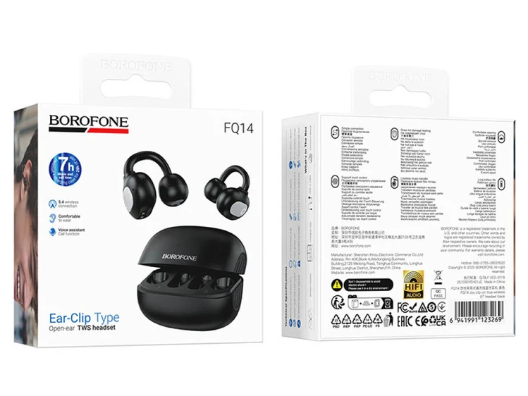 Bluetooth навушники Borofone  FQ14 Joy black