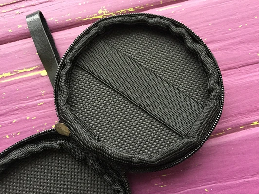 Чехол для наушников к/з круг black