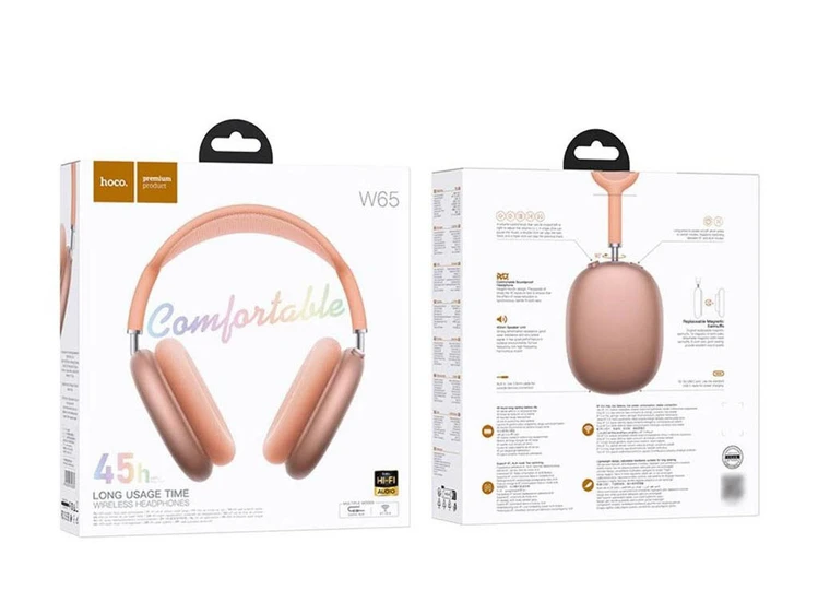 Bluetooth навушники HOCO W65 Wireless Orange
