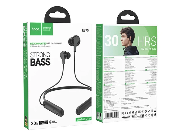 Bluetooth навушники Hoco ES75 Sport black