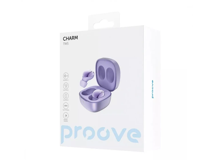 Bluetooth навушники Proove Charm TWS purple