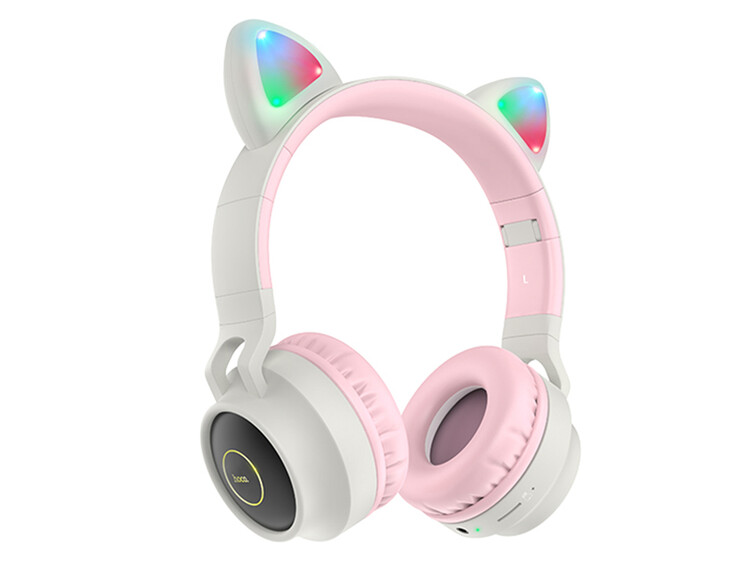 Наушники HOCO W27 CAT EAR Wireless Pink/Gray