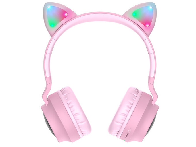 Наушники HOCO W27 CAT EAR Wireless Pink