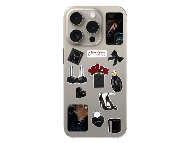 Набор 3D стикеров макси Stix black love