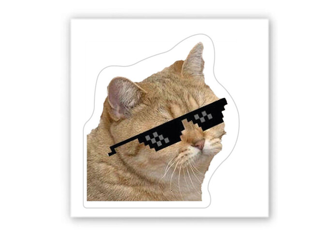 3D стикер Stix мем кот Like a boss