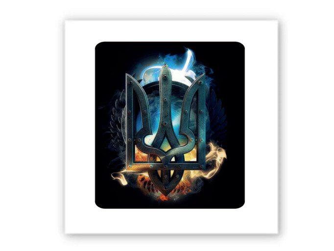 3D стикер Stix тризуб из стали