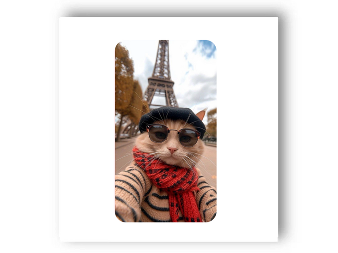 3D стікер Stix кіт в Парижі