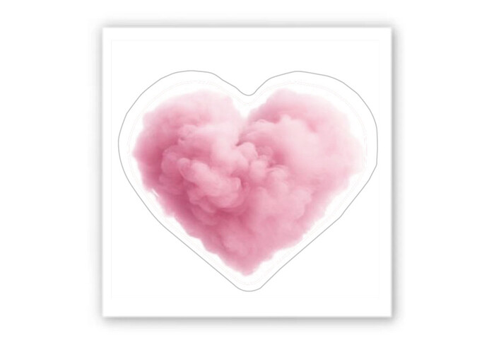 3D стикер Stix air розовый сердечко