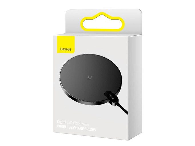 Wireless Charger Baseus Digital Led Display Gen 2 15W black