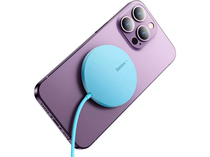 Wireless Charger Baseus Simple Mini3 15W Type-C blue