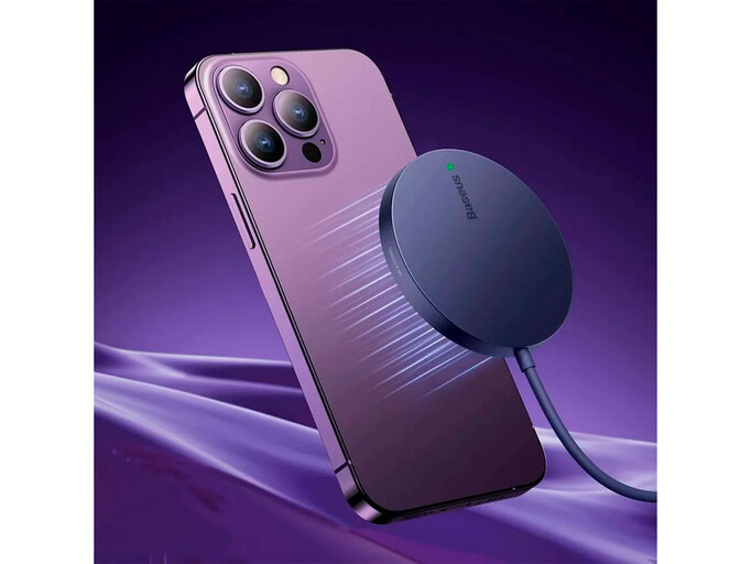 Wireless Charger Baseus Simple Mini3 15W Type-C purple