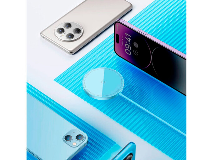 Wireless Charger Baseus Simple Mini3 15W Type-C blue