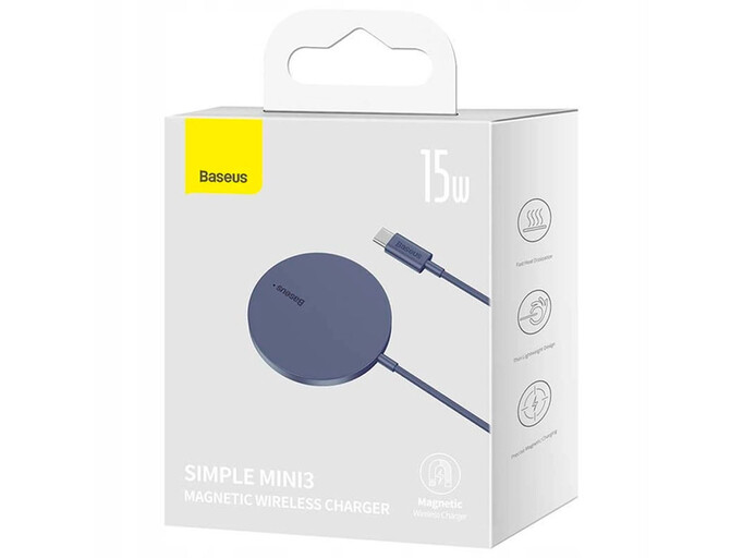 Wireless Charger Baseus Simple Mini3 15W Type-C purple