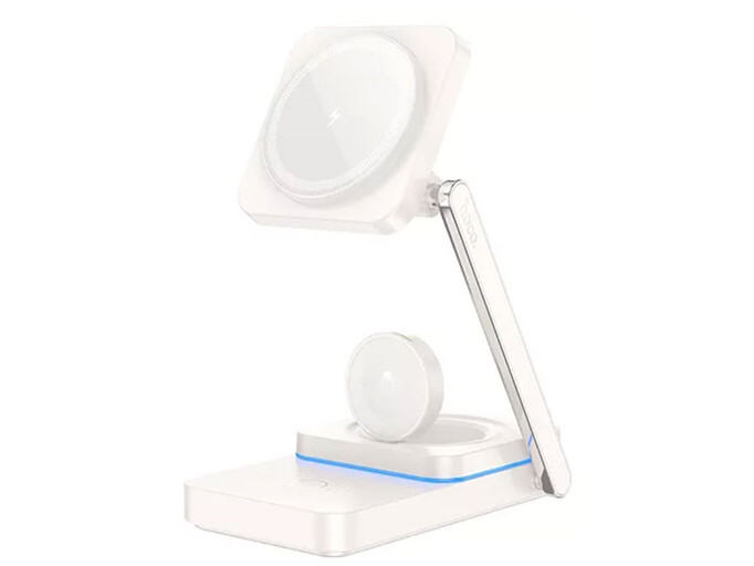 Wireless Charger Hoco CQ10 3in1 15W Type-C white