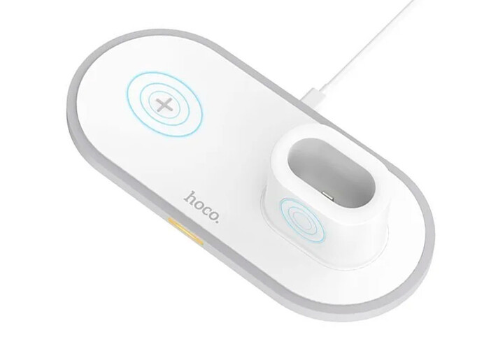 Wireless Charger Hoco CW21 3in1 white