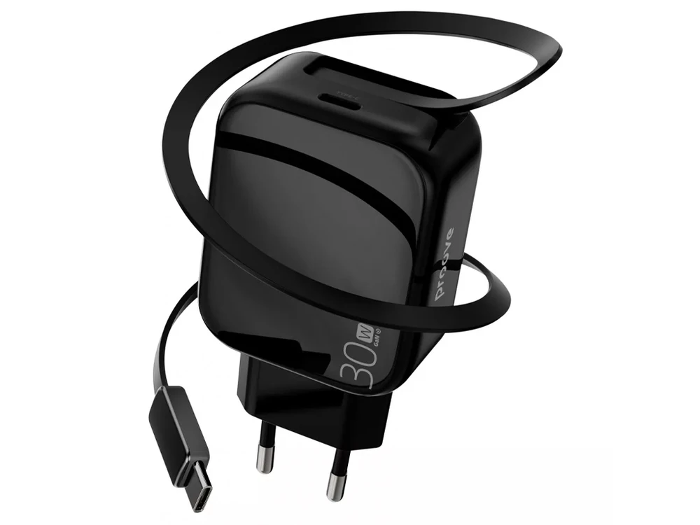 МЗП Proove Fixtape GaN 1Type-C/30W + кабель Type-C black