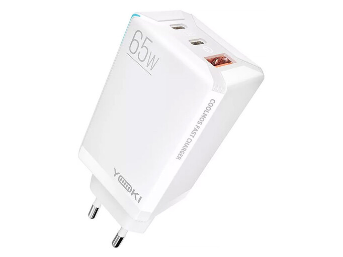 МЗП YOKI Led series YK-65 GaN Ultra 2Type-C/1USB 65W white