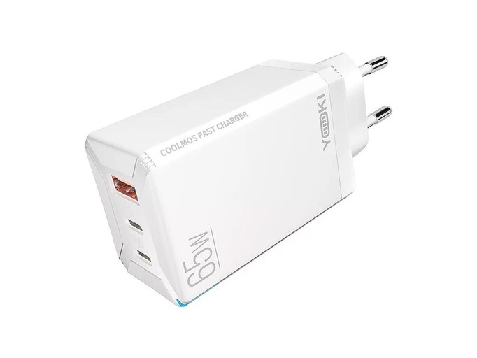 МЗП YOKI Led series YK-65 GaN Ultra 2Type-C/1USB 65W white