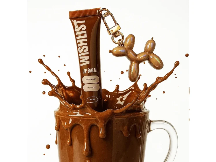 Lip Balm WISHLIST + брелок Baloon dog espresso noir