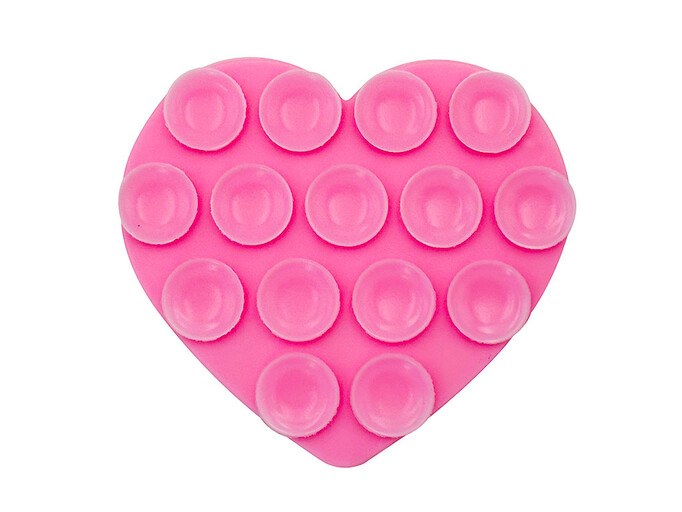 Наліпка на липучках Heart двостороння pink