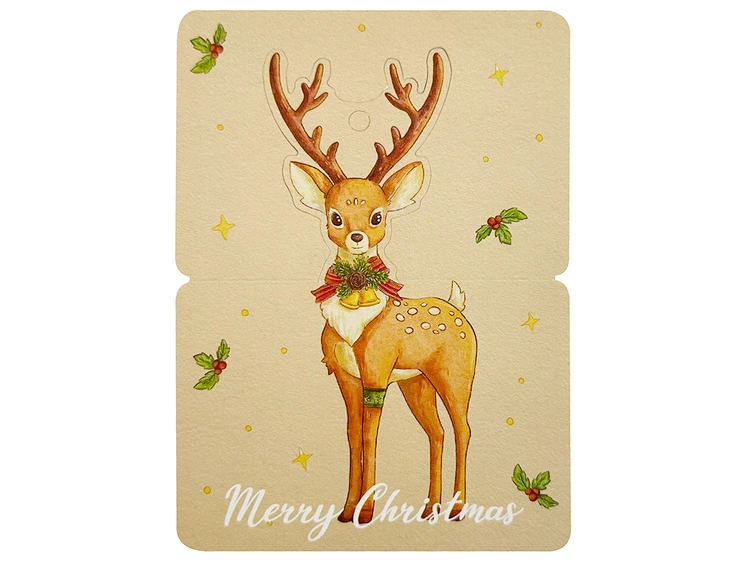 Листівка Новорічна Merry Christmas Deer