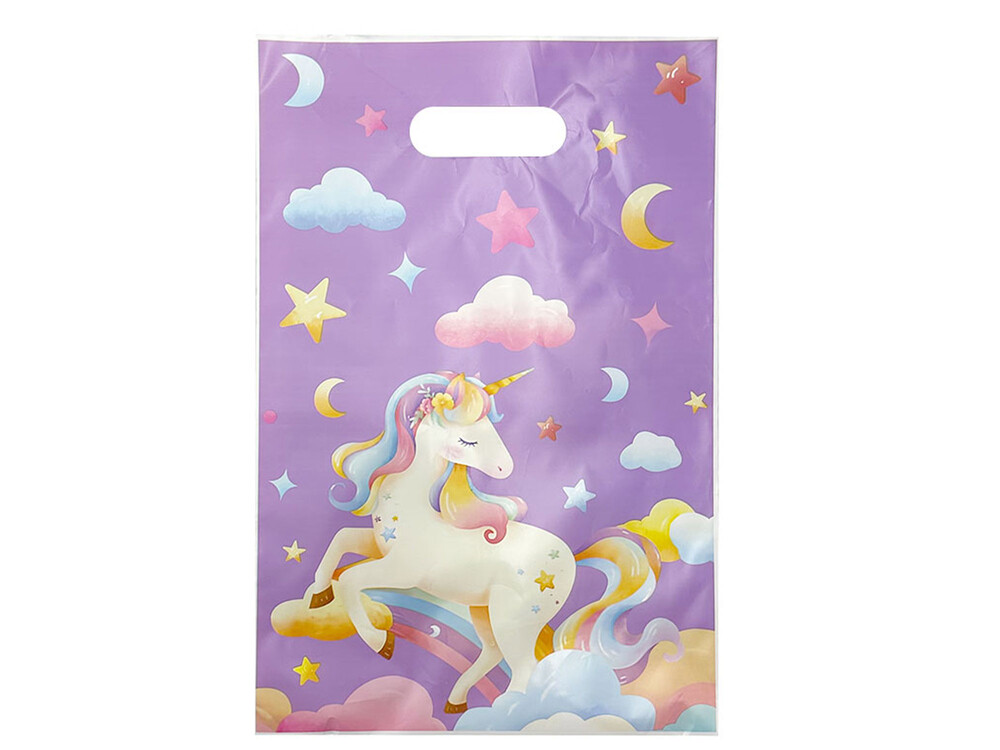 Пакет подарунковий поліетиленовий Unicorn purple