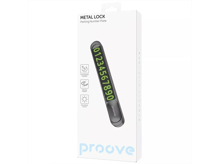 Паркувальна Карта Proove Parking Number Plate Metal Lock dark gray