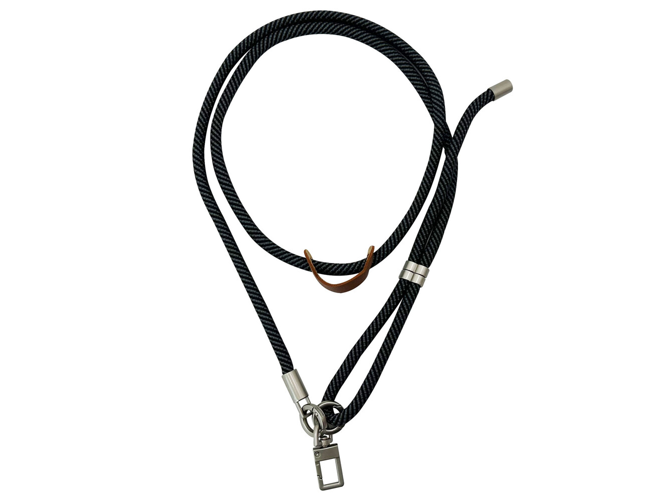 Ремінець-шнурок Stripe Cord для телефону black/gray