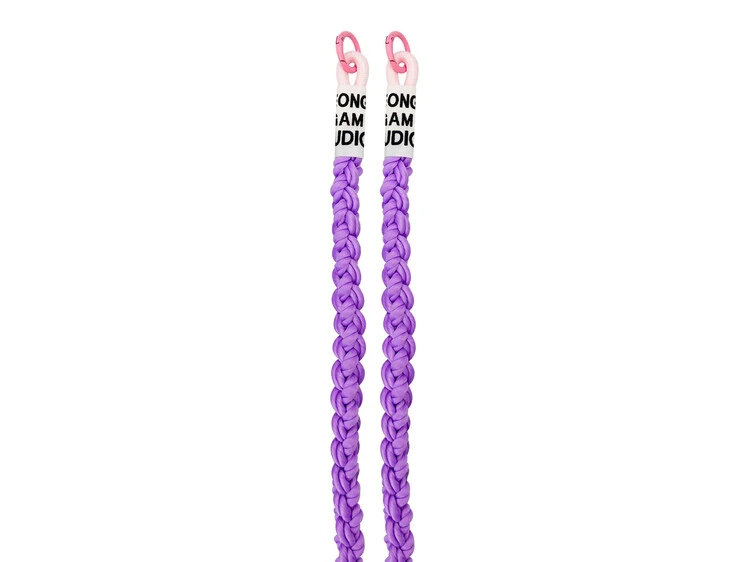 Ремінець-шнурок для телефону Knitting з карабіном new lavander