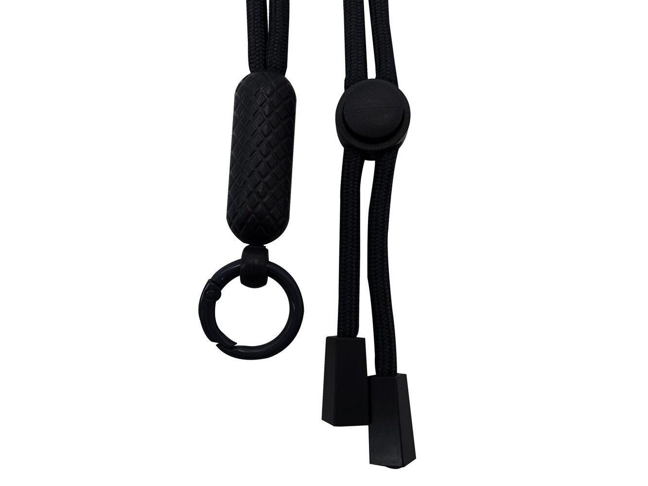 Ремінець-шнурок для телефону з карабіном black