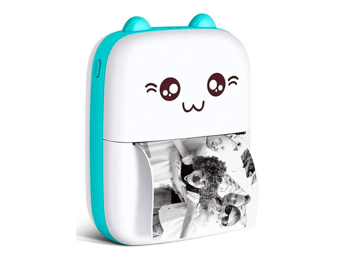 Портативный детский термопринтер Mini Printer mint