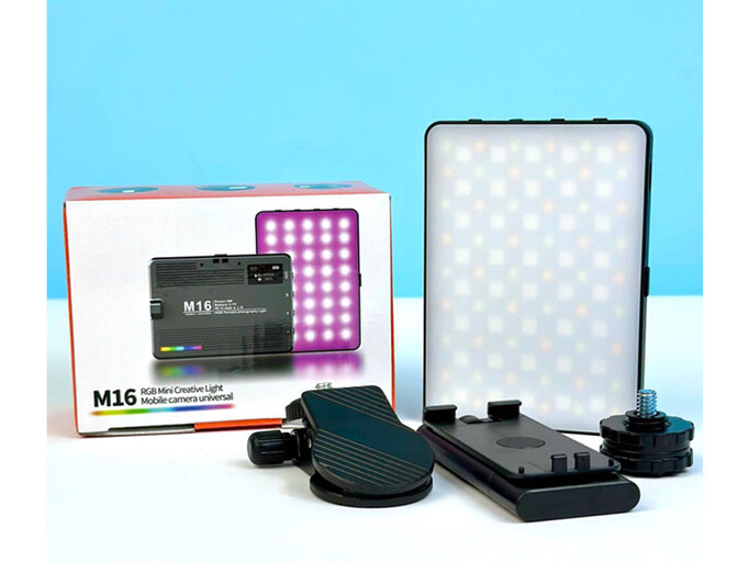 Портативный видеосвет M16 RGB 1500mAh 3000-9900K 10.5*7.5 см