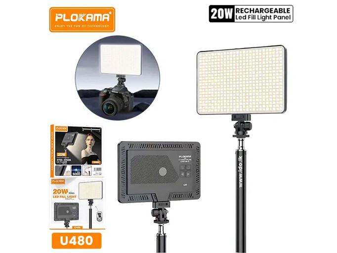 Портативне відеосвітло Plokama U480 Pro RGB 20000mAH 2700K-5700K