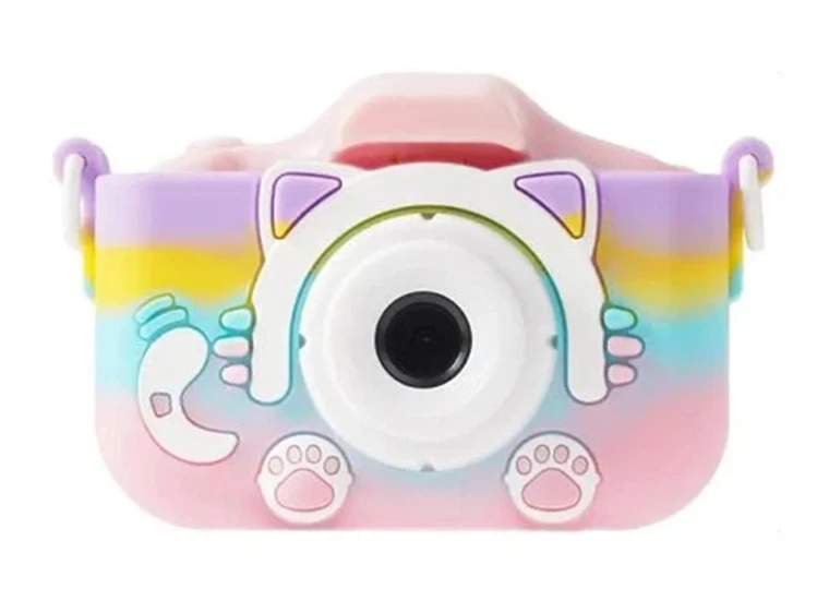 Baby Photo Camera X15 blue+rainbow case