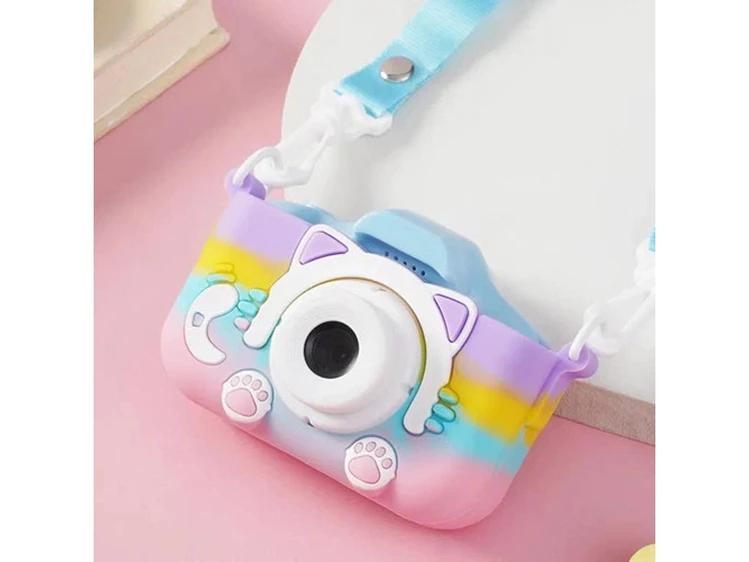 Baby Photo Camera X15 blue+rainbow case