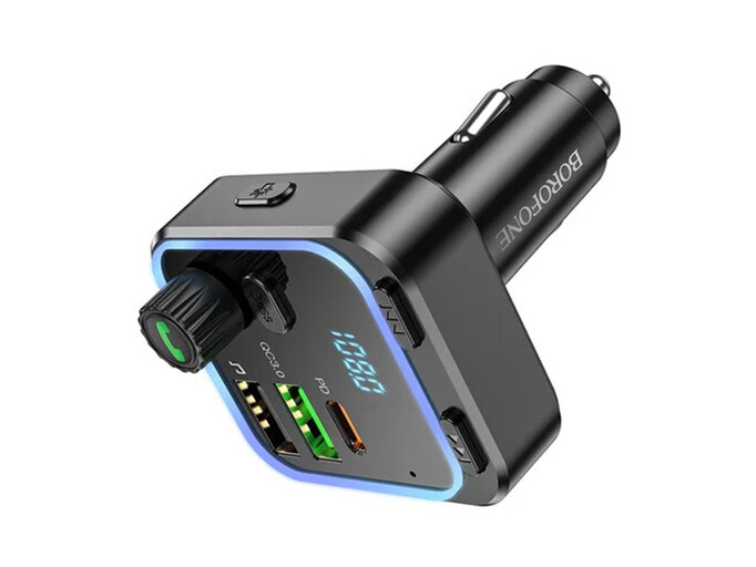 FM Модулятор BOROFONE BC53 2USB/1Type-C/PD20W/QC3.0 черный