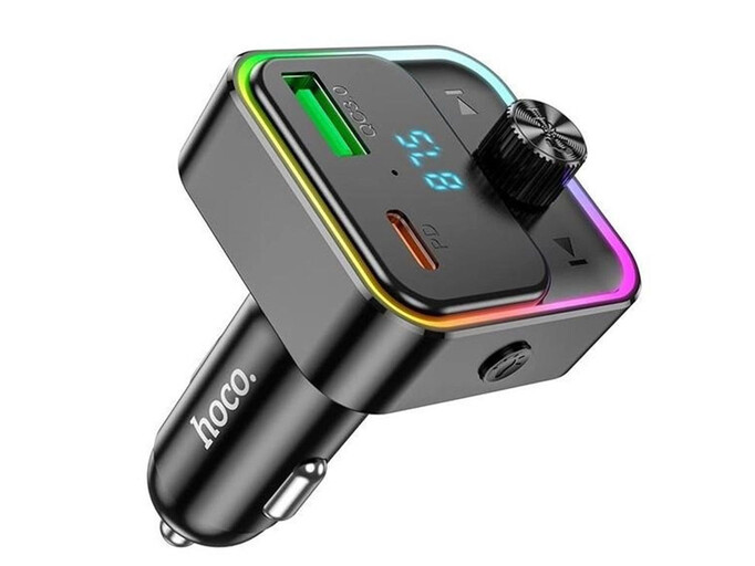 FM Модулятор Hoco E81 QC3.0/1USB/1Type-C/3.1A черный