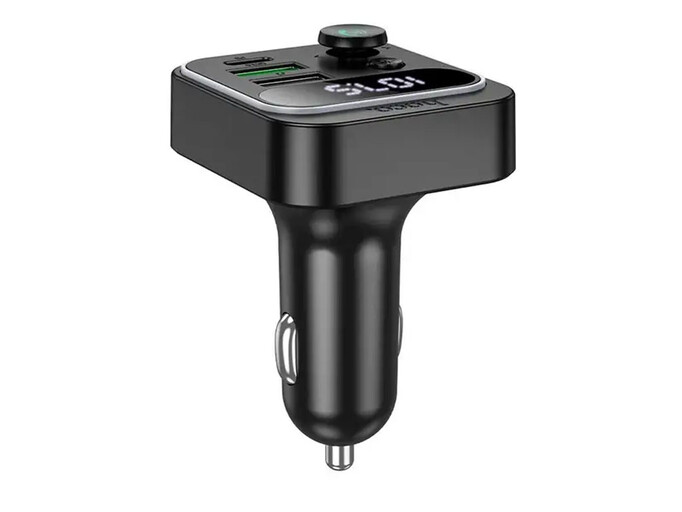 FM Модулятор Hoco E85 QC3.0/2USB/1Type-C/20W черный