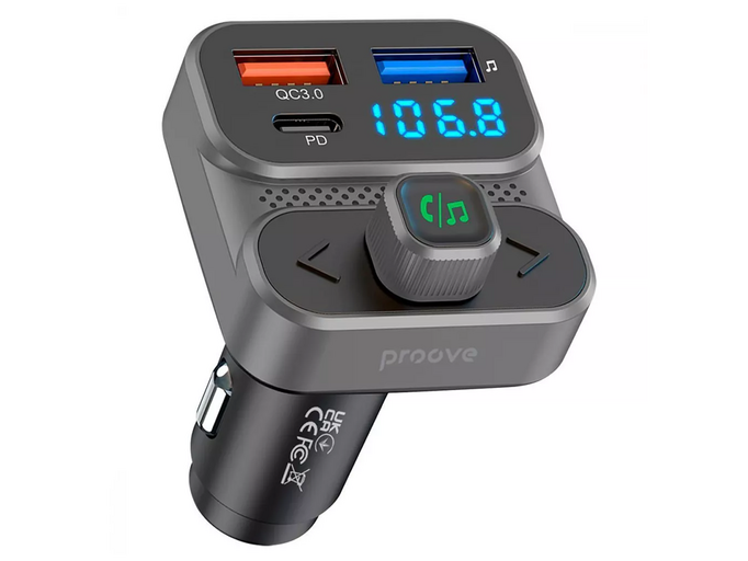 FM Модулятор Proove Launcher Luxor SE 2USB/1Type-C/36W черный