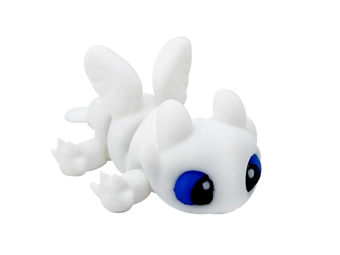 3D Іграшка Baby Toothless matte white