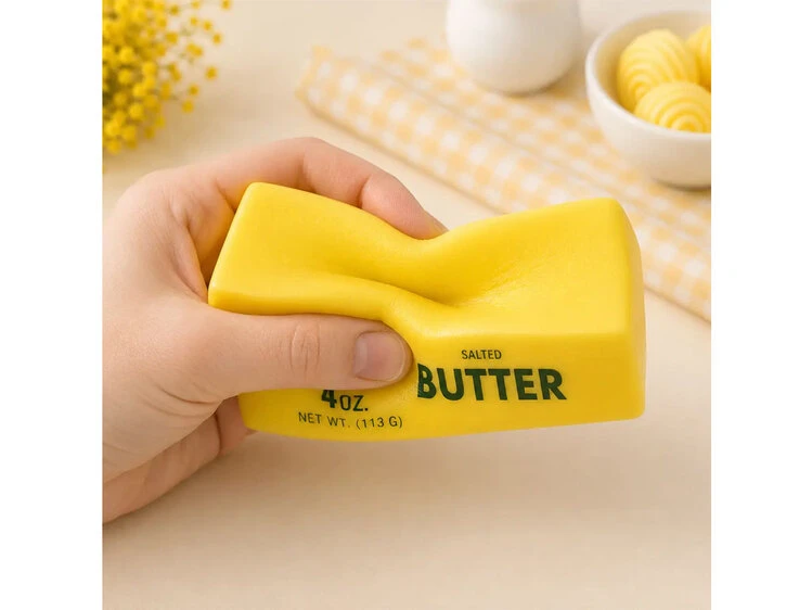 Сквіш антистрес "Butter" 13,5см gold