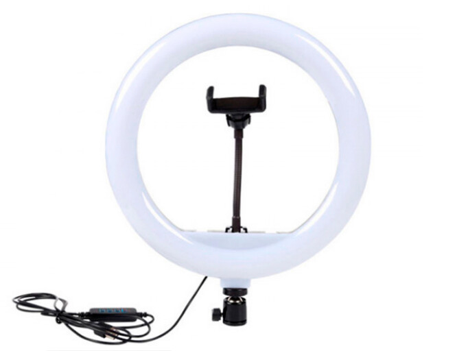 Led стойка USB Ring Fill QX330 33см без штатива black