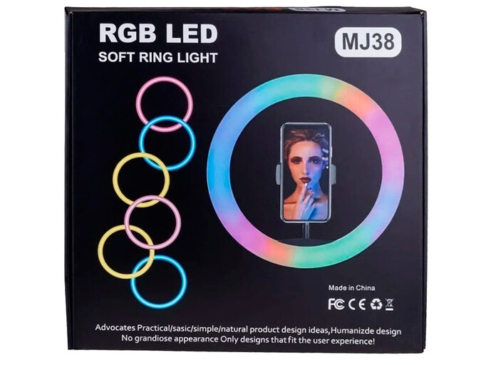 Led стійка USB RGB MJ38 38см без штатива black