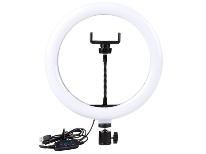 Led стійка USB Ring Fill QX300 30см без штатива black