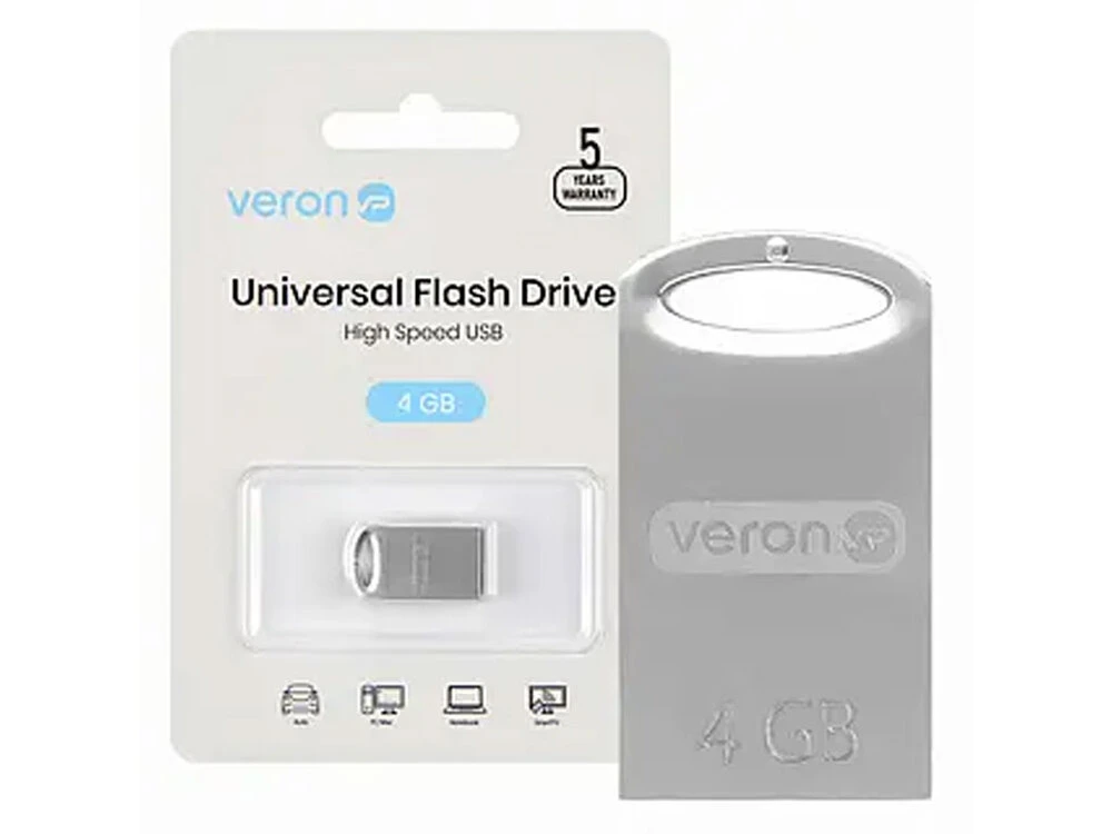 USB Flash 2.0 Veron 4Gb silver